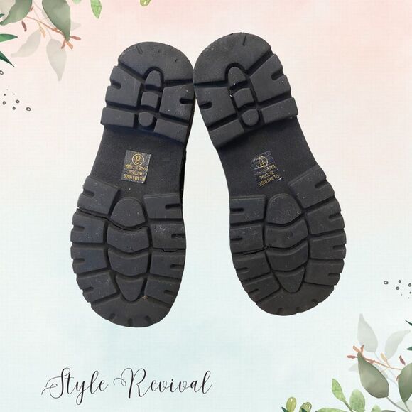 Black Rhinestone Encrusted Combat Boots - Size 8 Girls - Picture 3 of 9